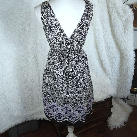 SONOMA BLACK, WHITE, & PURPLE/BLUE DRESS SZ.M EUC - Picture 6 of 9
